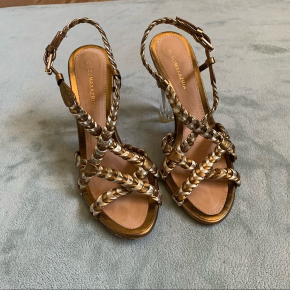 BCBG Gold Heels w/ Clear Bottom 🤩🤎 - Picture 3 of 4